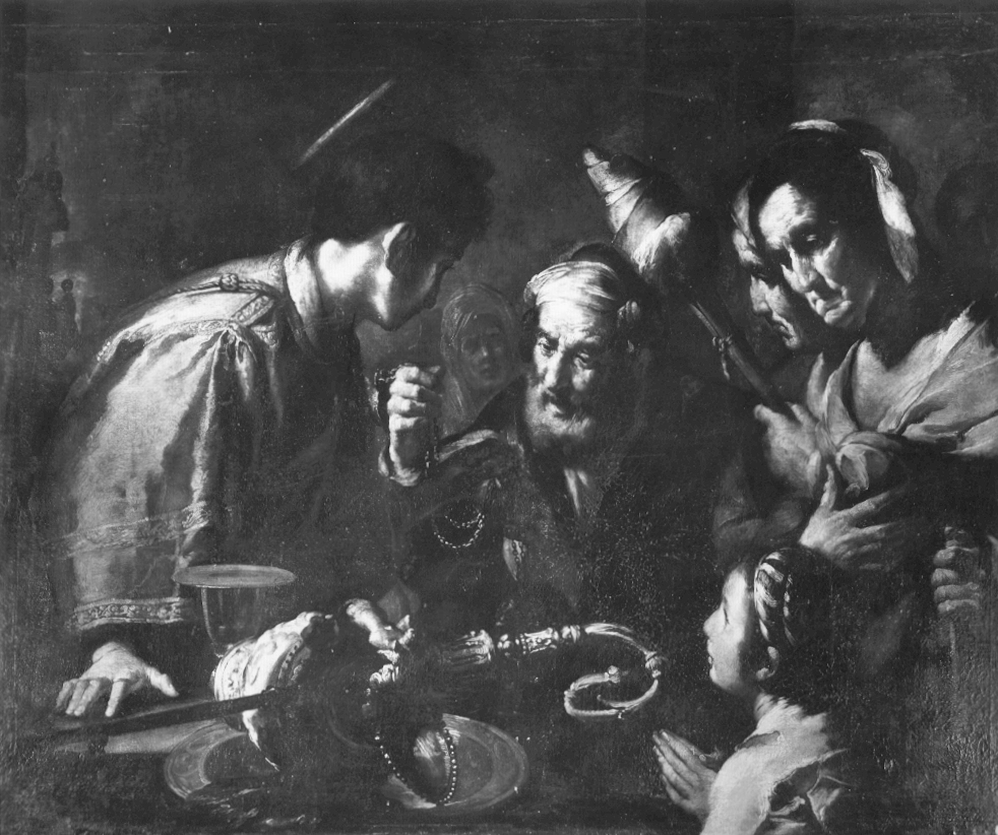 Strozzi, Bernardo. Elemosina di San Lorenzo - Genova - Museo di Palazzo Reale (negativo) di Foto Cresta (prima metà XX)