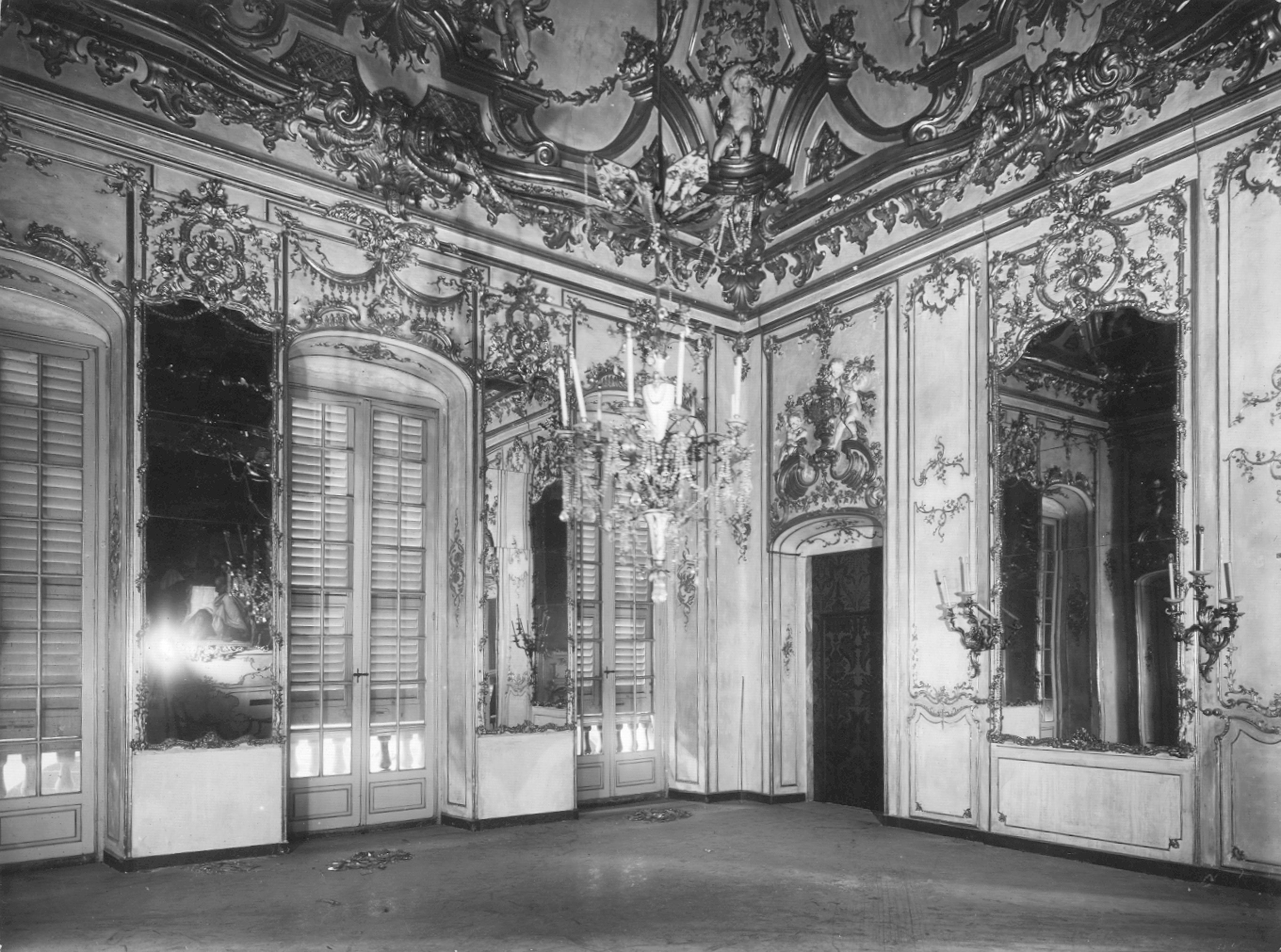 Decori della Sala del Veronese (particolare) - Genova - Museo di Palazzo Reale (negativo) di Foto Cresta (metà XX)