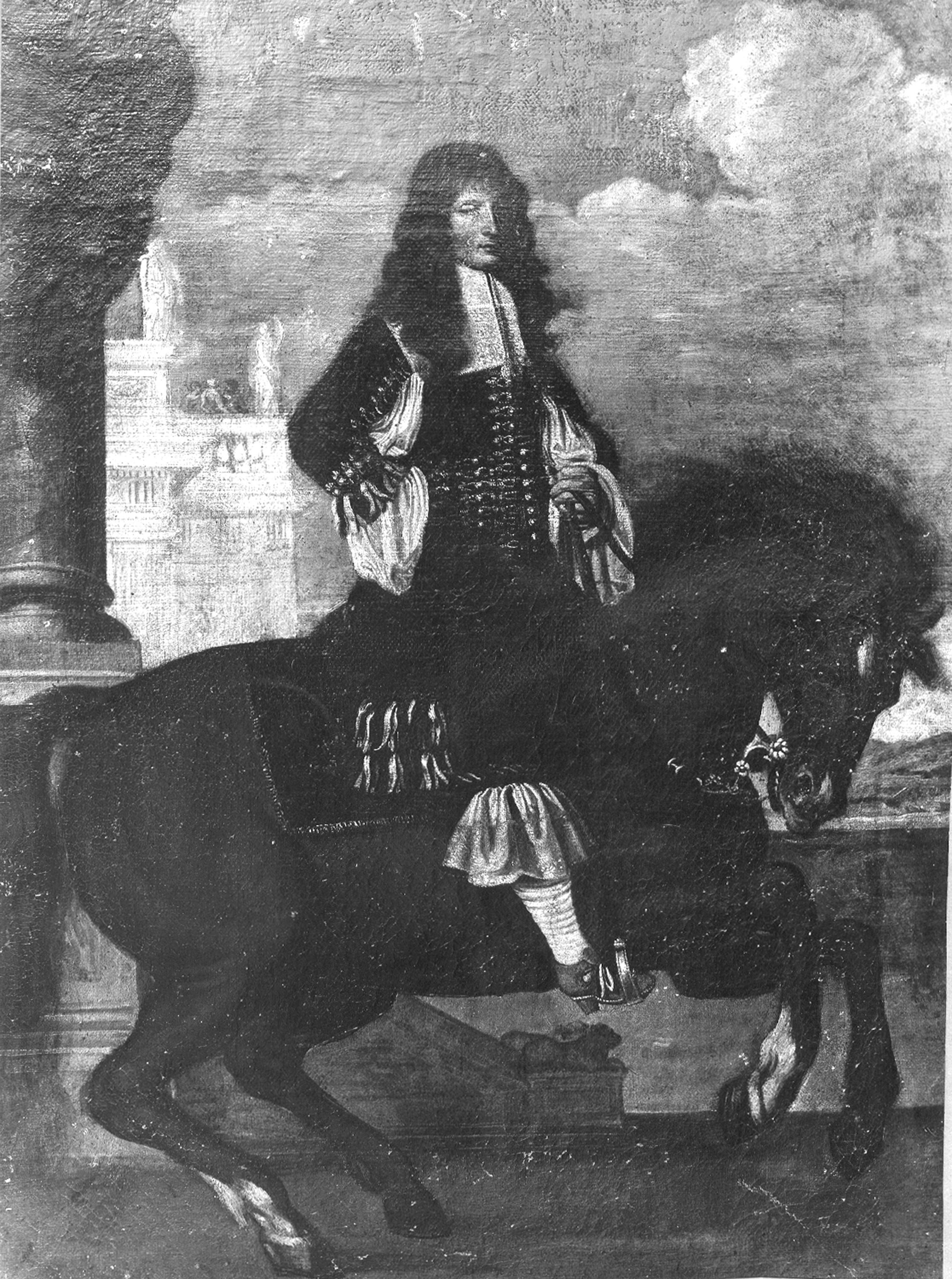 Autore ignoto. Ritratto di uomo a cavallo - Collocazione ignota (negativo) (prima metà XX)