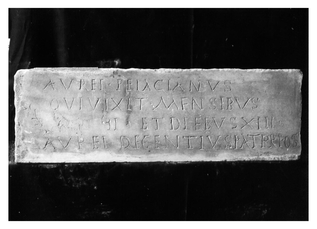 iscrizione funeraria - produzione tardoantica (sec. IV d.C)