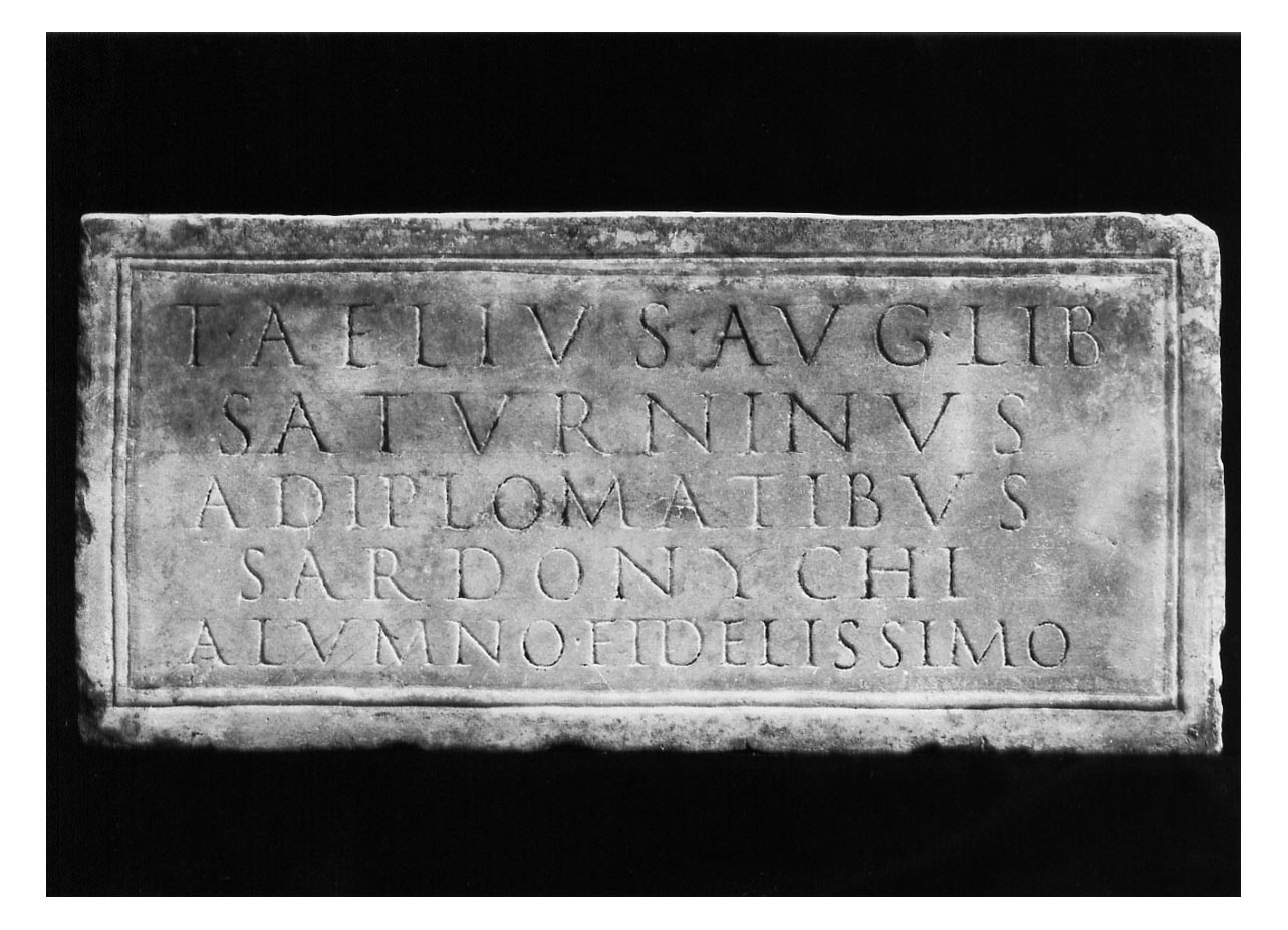 iscrizione funeraria - produzione imperiale (sec. II d.C)