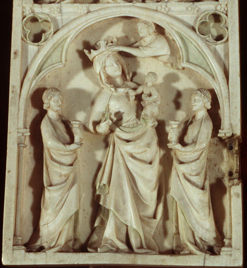 Madonna con Bambino in gloria (valva di dittico) - bottega parigina (sec. XIII)