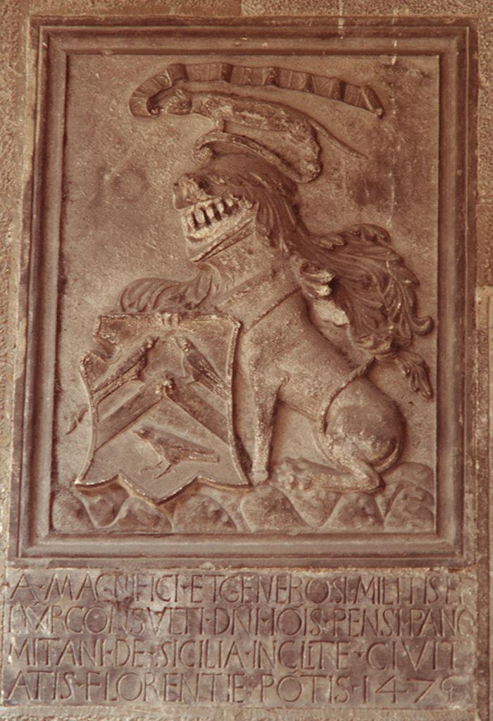 stemma del podestà Giovanni Pensi di Palermo (rilievo) - bottega toscana (sec. XV)