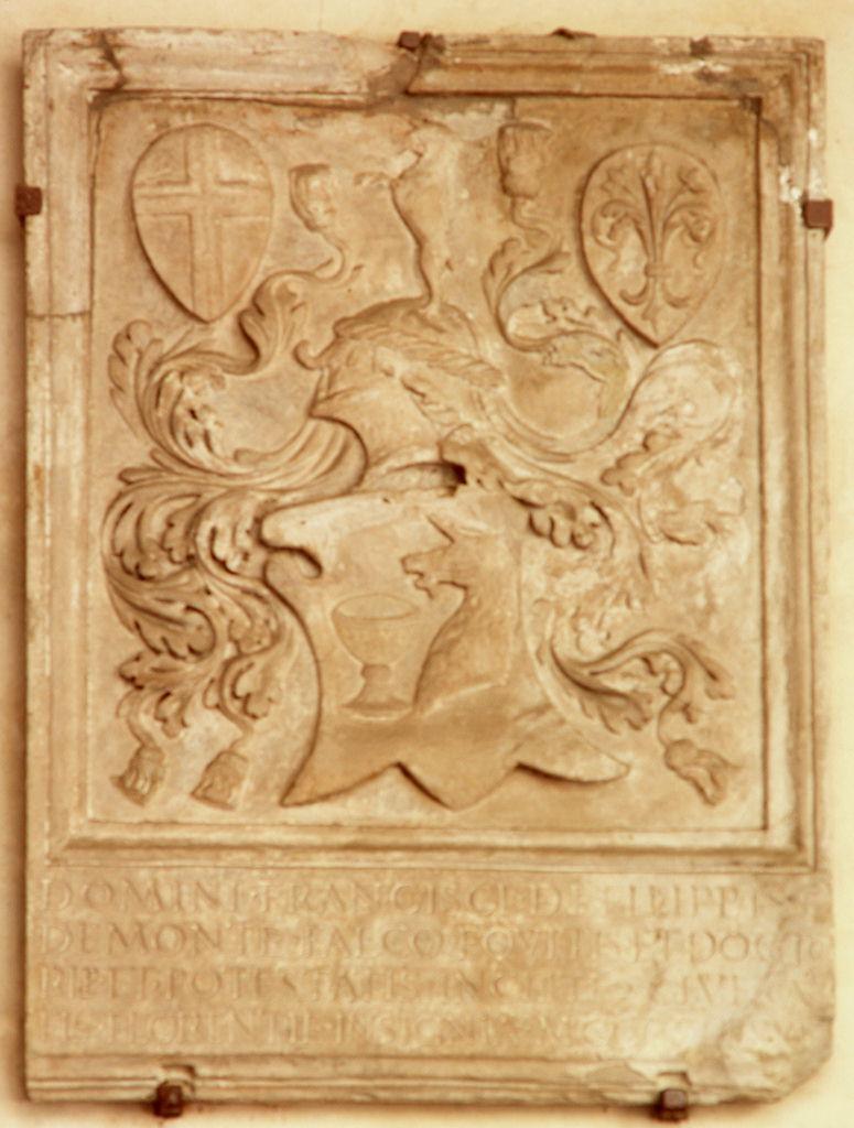 stemma del podestà Francesco Filippi da Montefalco (rilievo) - bottega toscana (sec. XV)