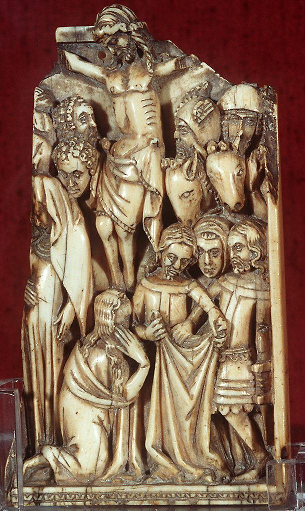 crocifissione di Cristo (placchetta) - manifattura tedesca (seconda metà sec. XIV)
