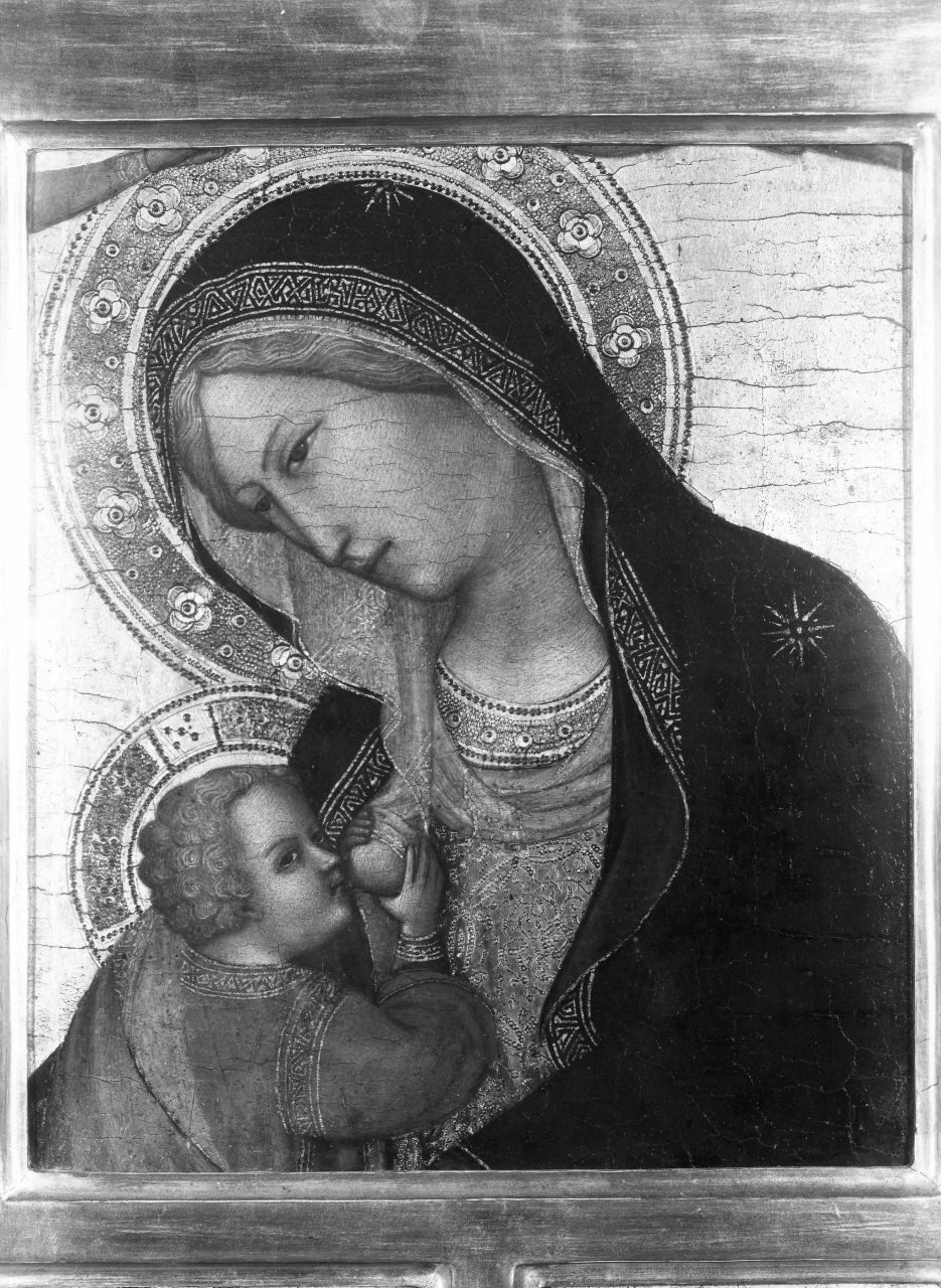 Madonna con Bambino (dipinto, elemento d'insieme) di Gaddi Agnolo (attribuito) (fine sec. XIV)