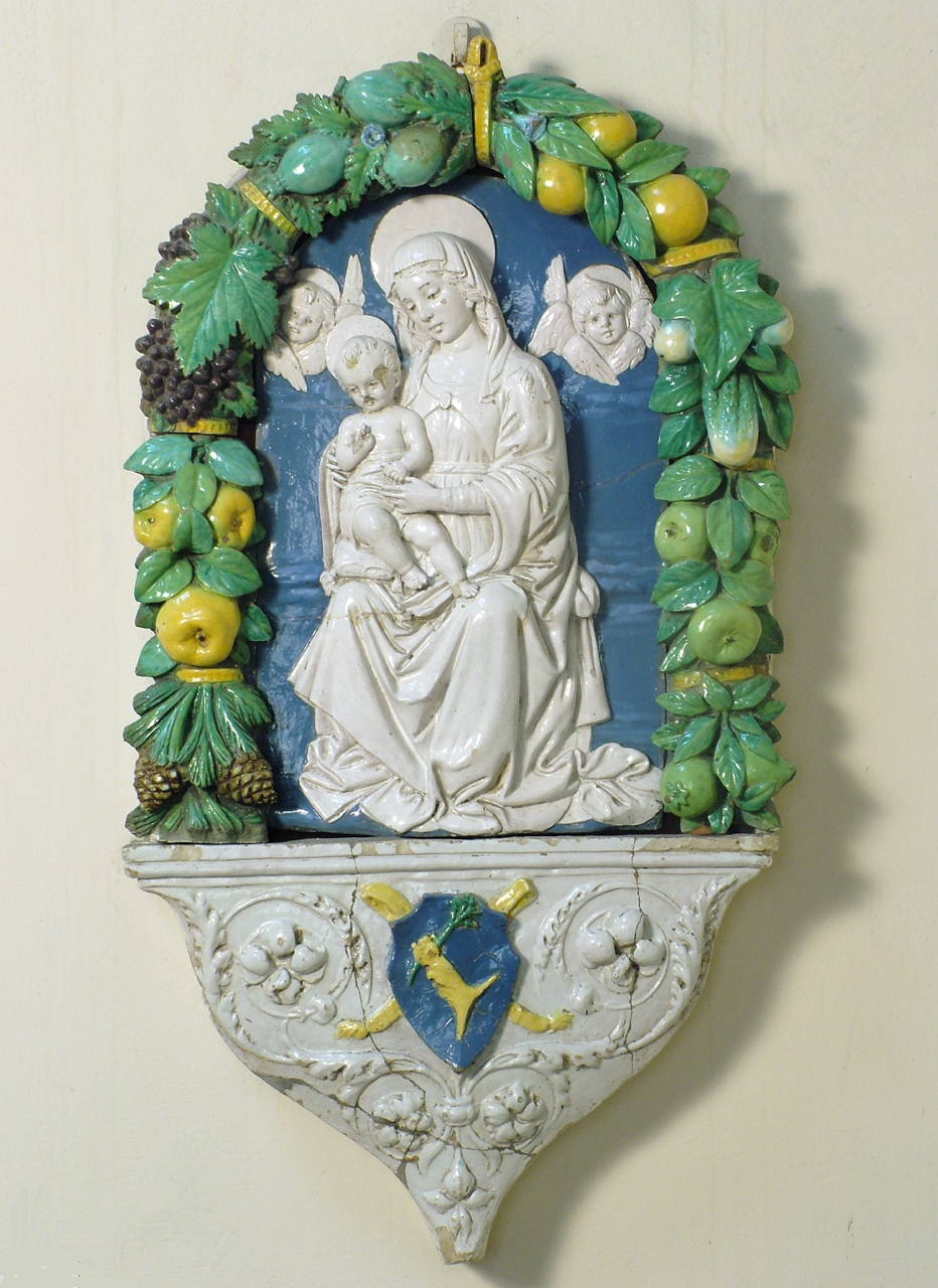 Madonna con Bambino (rilievo) di Della Robbia Marco (attribuito) (sec. XVI)