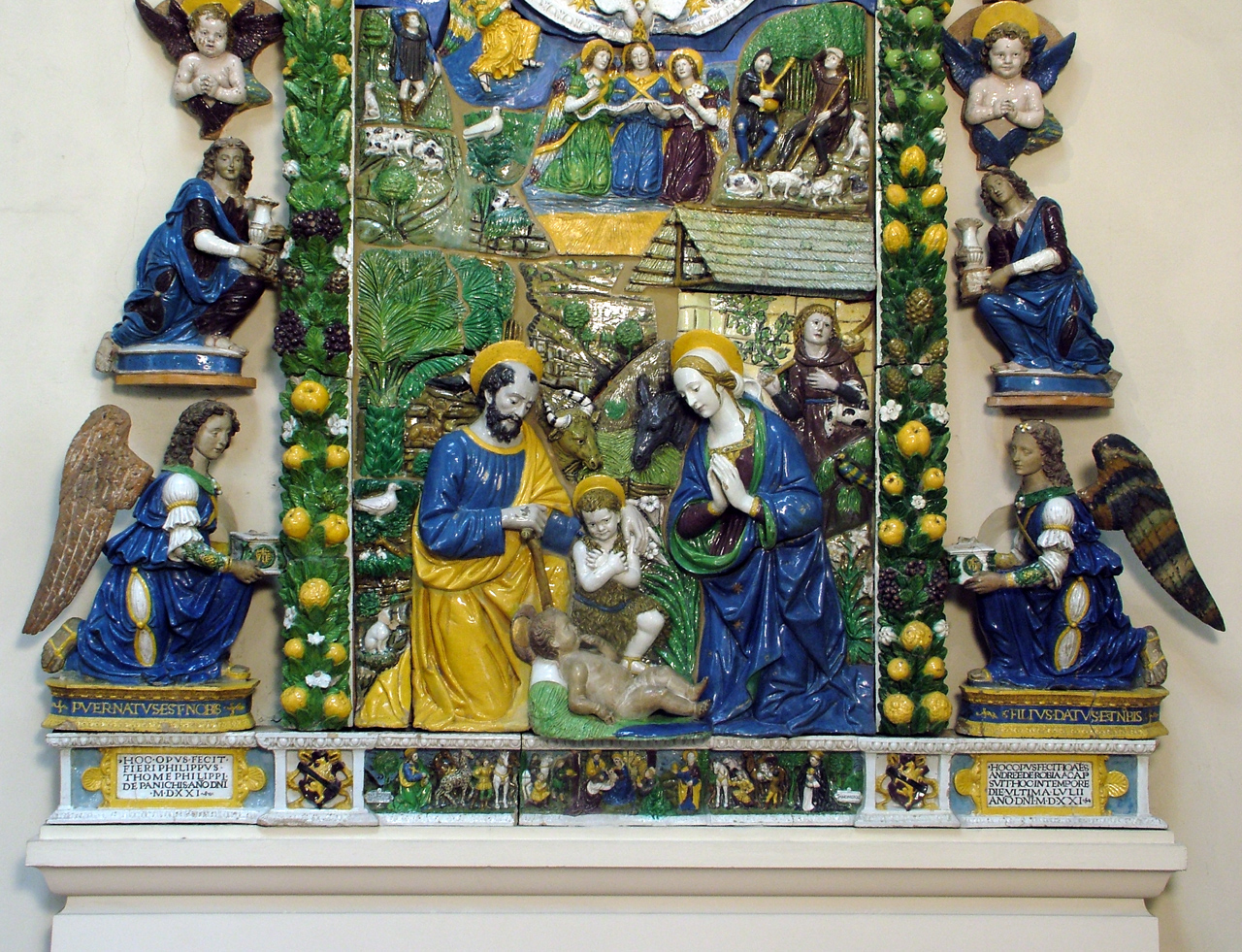adorazione dei Re Magi (predella) di Della Robbia Giovanni (e aiuti) (sec. XVI)