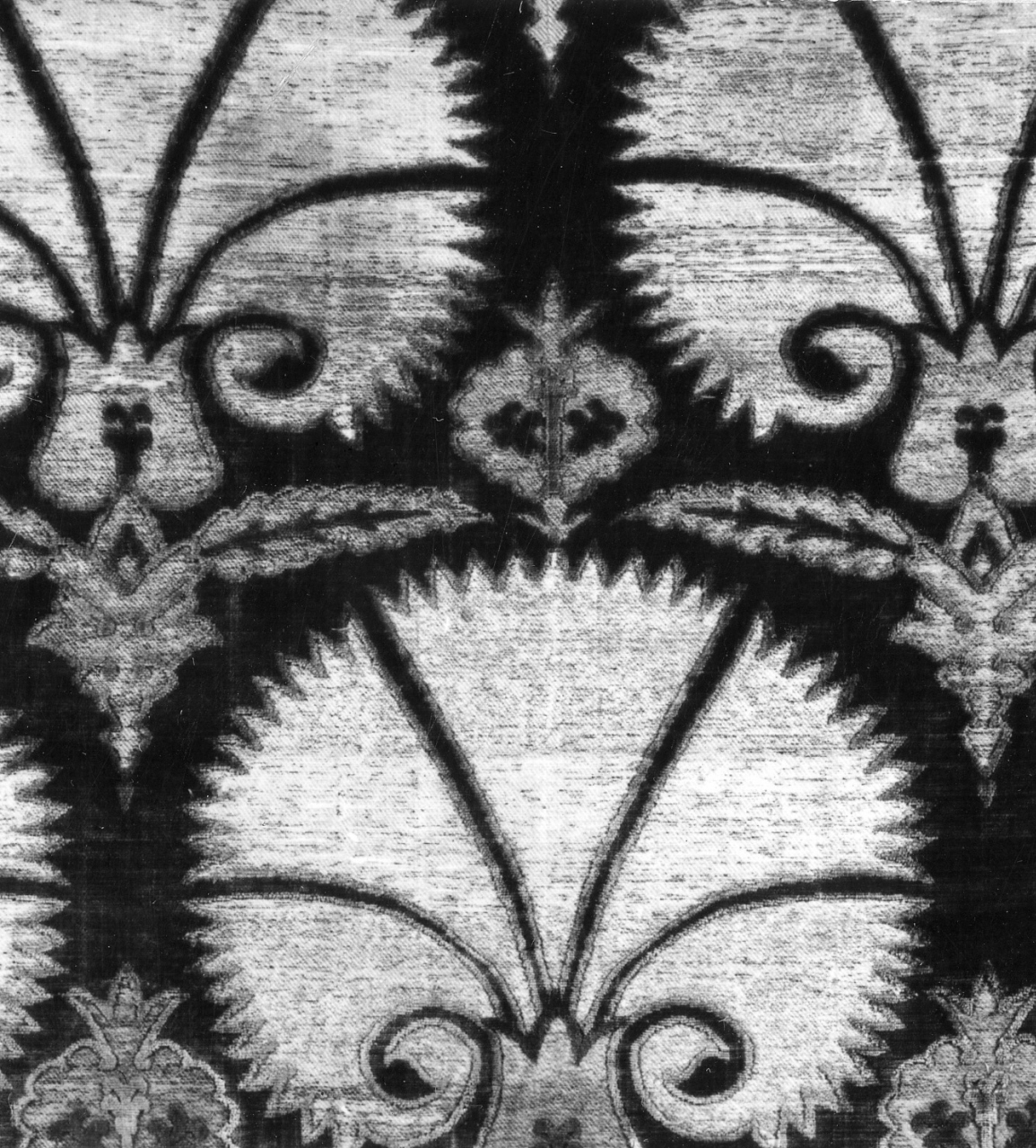 tessuto, frammento - manifattura turca (fine/ inizio secc. XVI/ XVII)