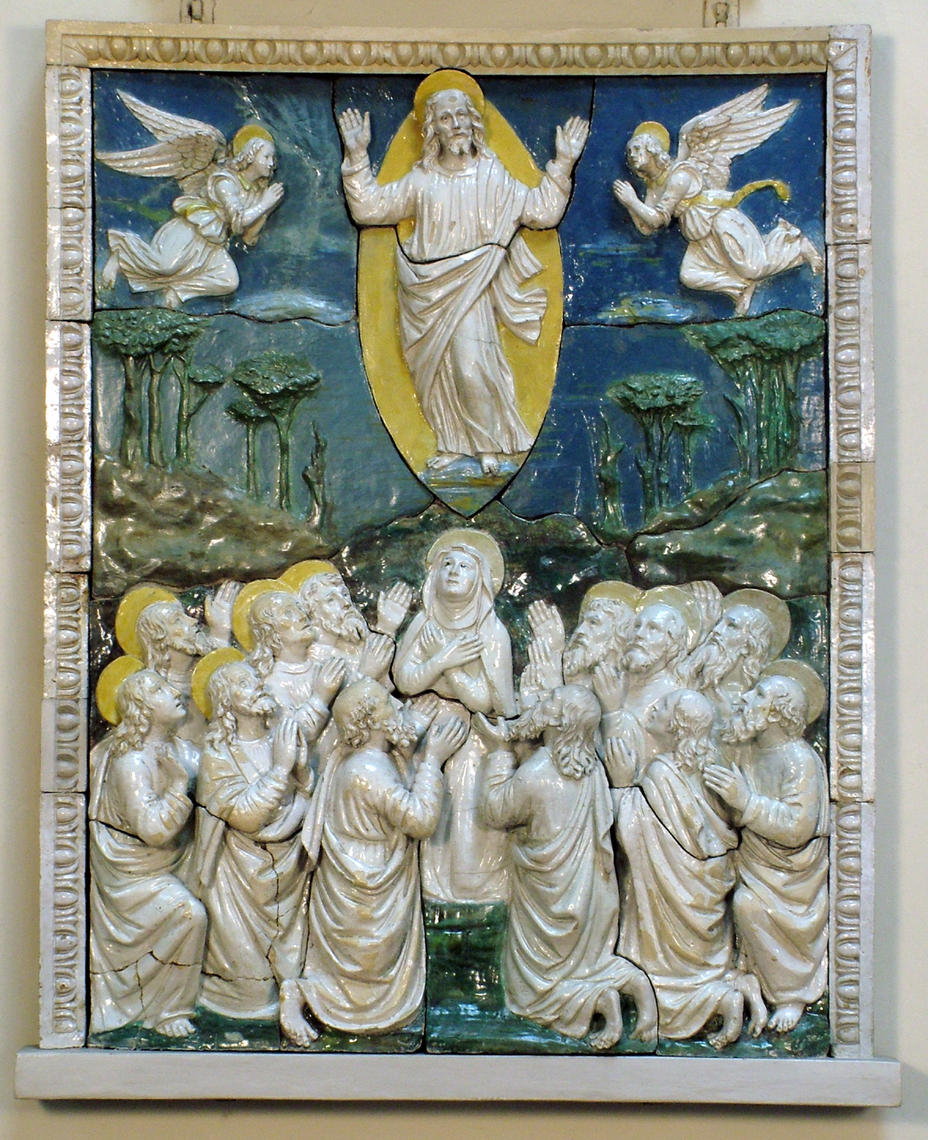 ascensione di Cristo (rilievo) di Buglioni Benedetto (bottega) (sec. XVI)