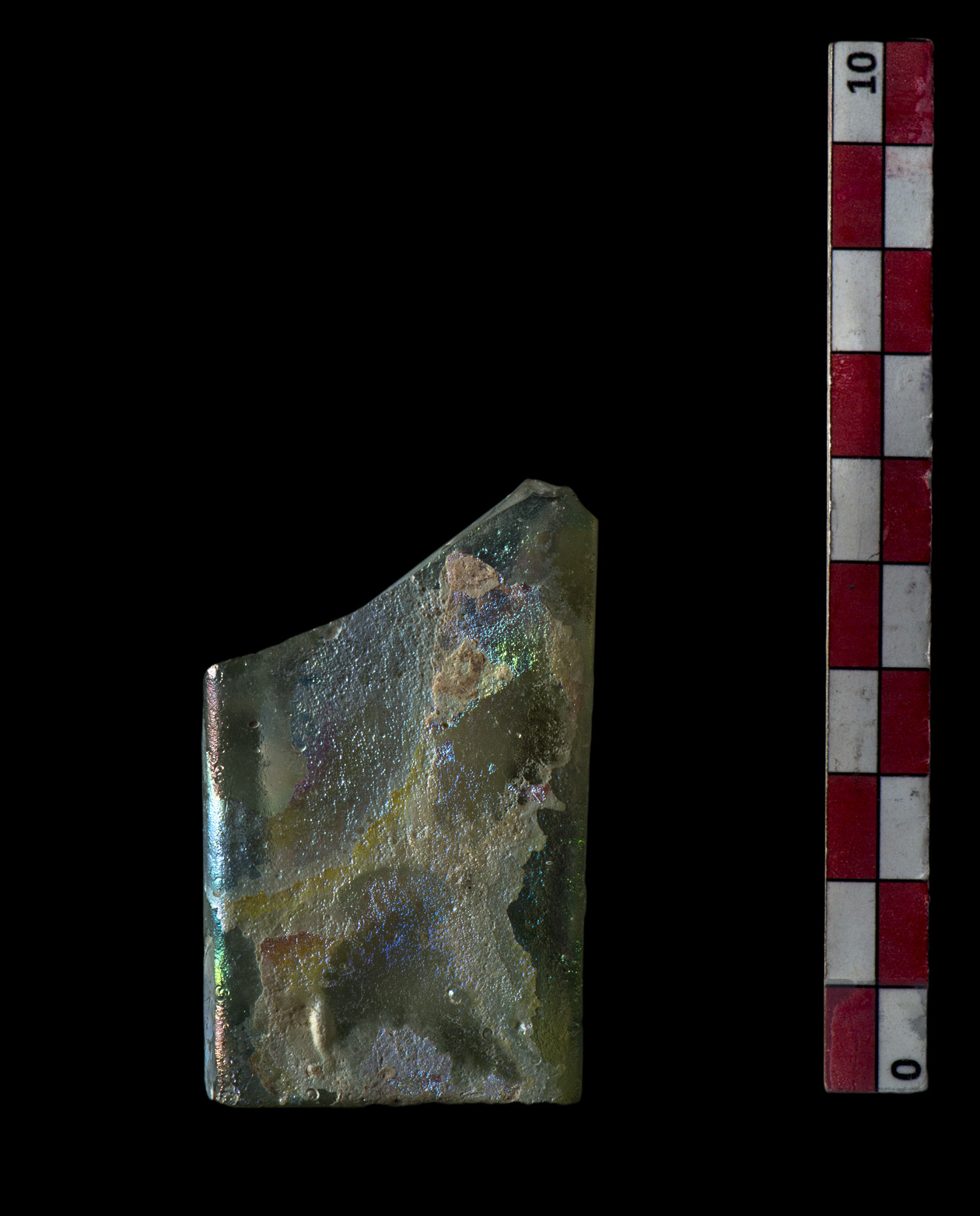 bottiglia/ mercuriale, corpo a sezione quadrata, Isings 84 di Hyla (officina) - ambito romano, medio imperiale (metà/ fine I-III)