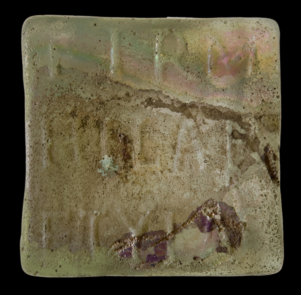 bottiglia/ mercuriale, corpo a sezione quadrata, Isings 84 di Firm Hilar et Ylae (officina) - ambito romano, medio imperiale (metà/ fine I-III)