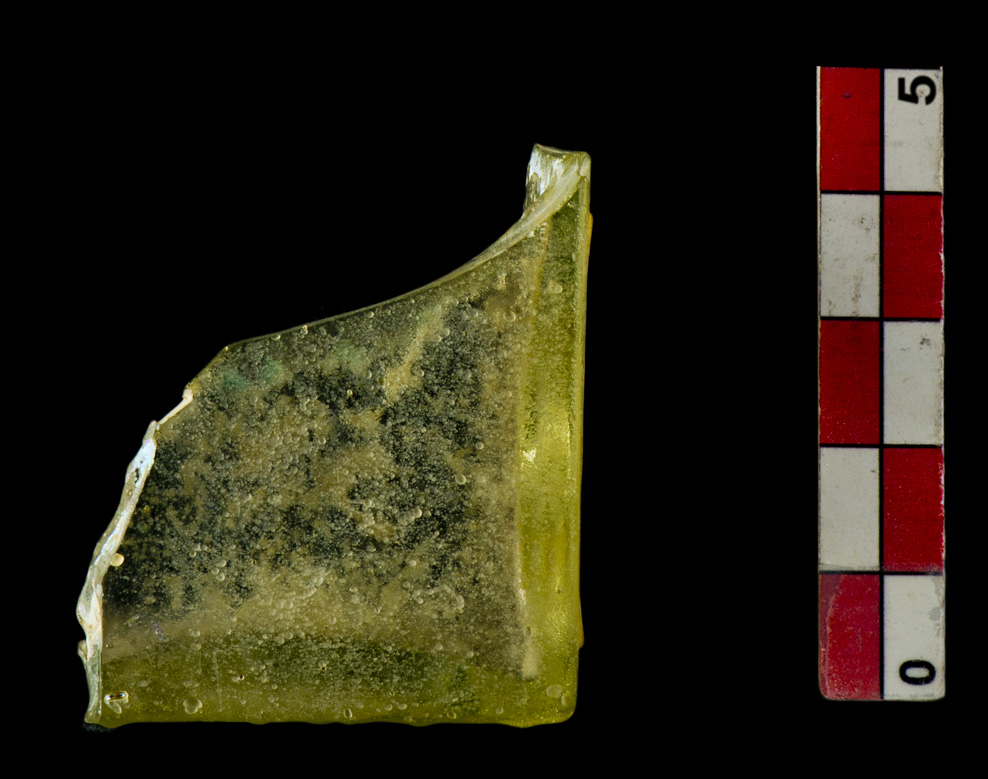 bottiglia/ mercuriale, corpo a sezione quadrata, Isings 84 di CMHR (officina) - ambito romano, medio imperiale (metà/ fine I-III)