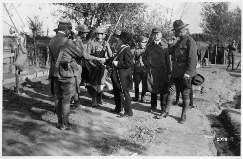 Piave - Soldati americani - 1918 (positivo) di Marzocchi, Luigi (primo quarto XX)
