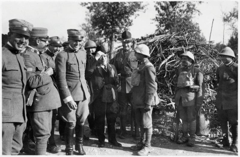 Piave - Soldati americani - 1918 (positivo) di Marzocchi, Luigi (primo quarto XX)