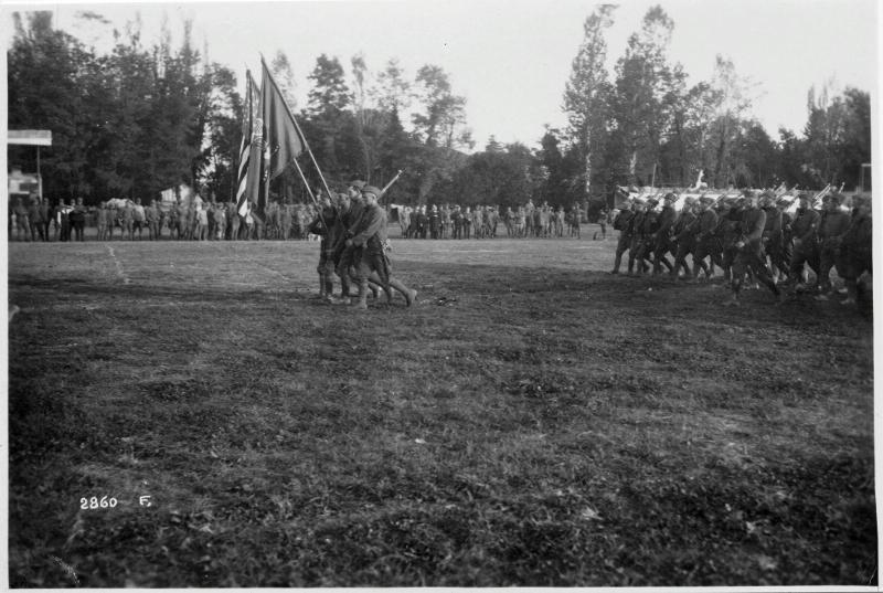 Piave - Missione Labourista - Reggimento Americano - 1918 (positivo) di Marzocchi, Luigi (primo quarto XX)