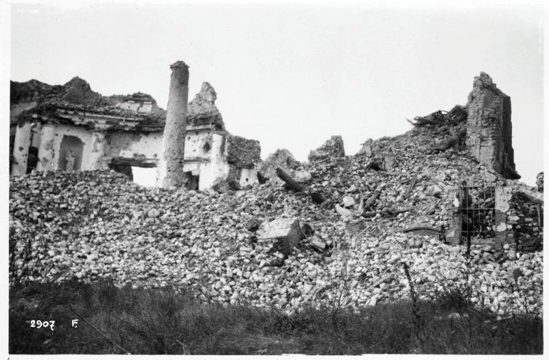 Battaglia di Vittorio Veneto - Rovine - Ritirata austriaca - 1918 (positivo) di Marzocchi, Luigi (primo quarto XX)