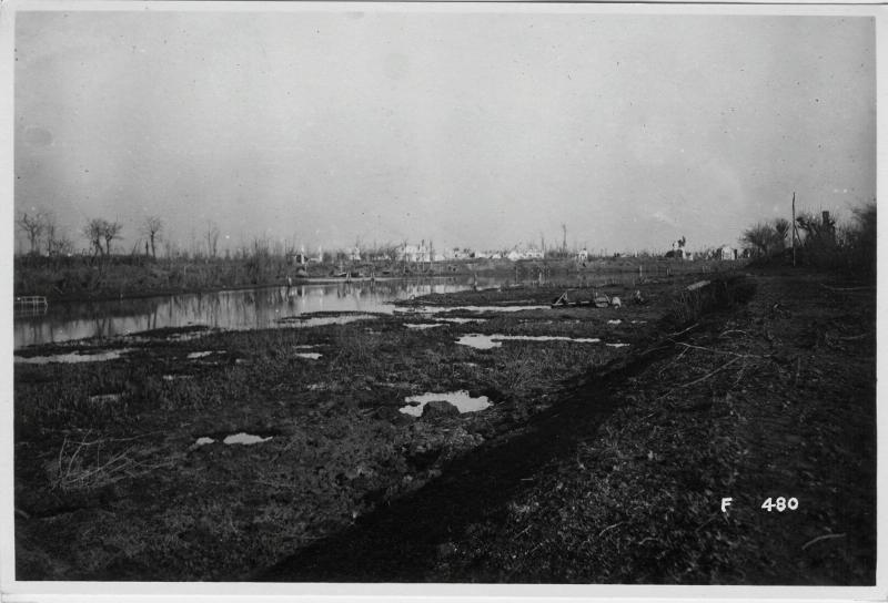 Caposile - bombardamenti - attacchi - distruzioni - 1918 (positivo) di Marzocchi, Luigi (primo quarto XX)