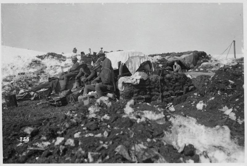 Monte Coston - batterie da campagna -1918 (positivo) di Marzocchi, Luigi (primo quarto XX)