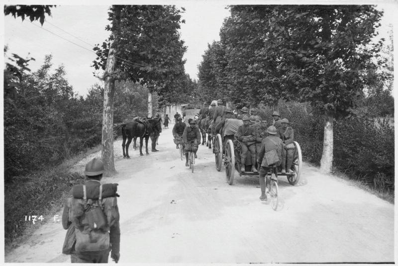San Biagio di Callalta - movimenti - truppe - artiglierie - 1918 (positivo) di Marzocchi, Luigi (primo quarto XX)