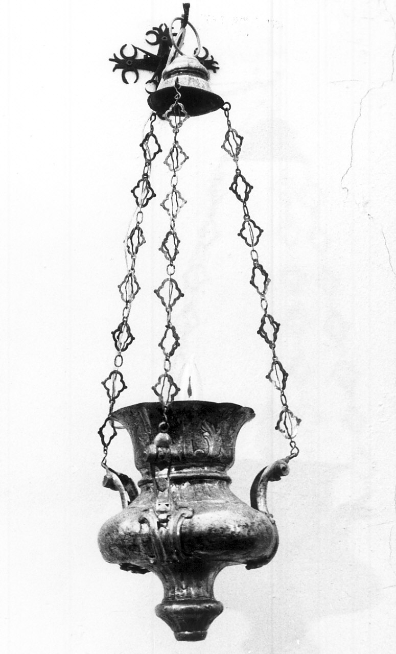 lampada, opera isolata - bottega napoletana (sec. XVIII)