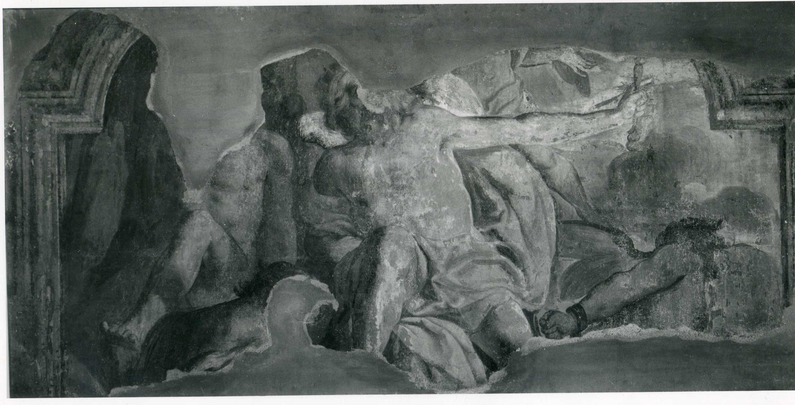 figura mitologica (Giove tonante?) (dipinto, opera isolata) di Monticelli Angelo (sec. XIX)