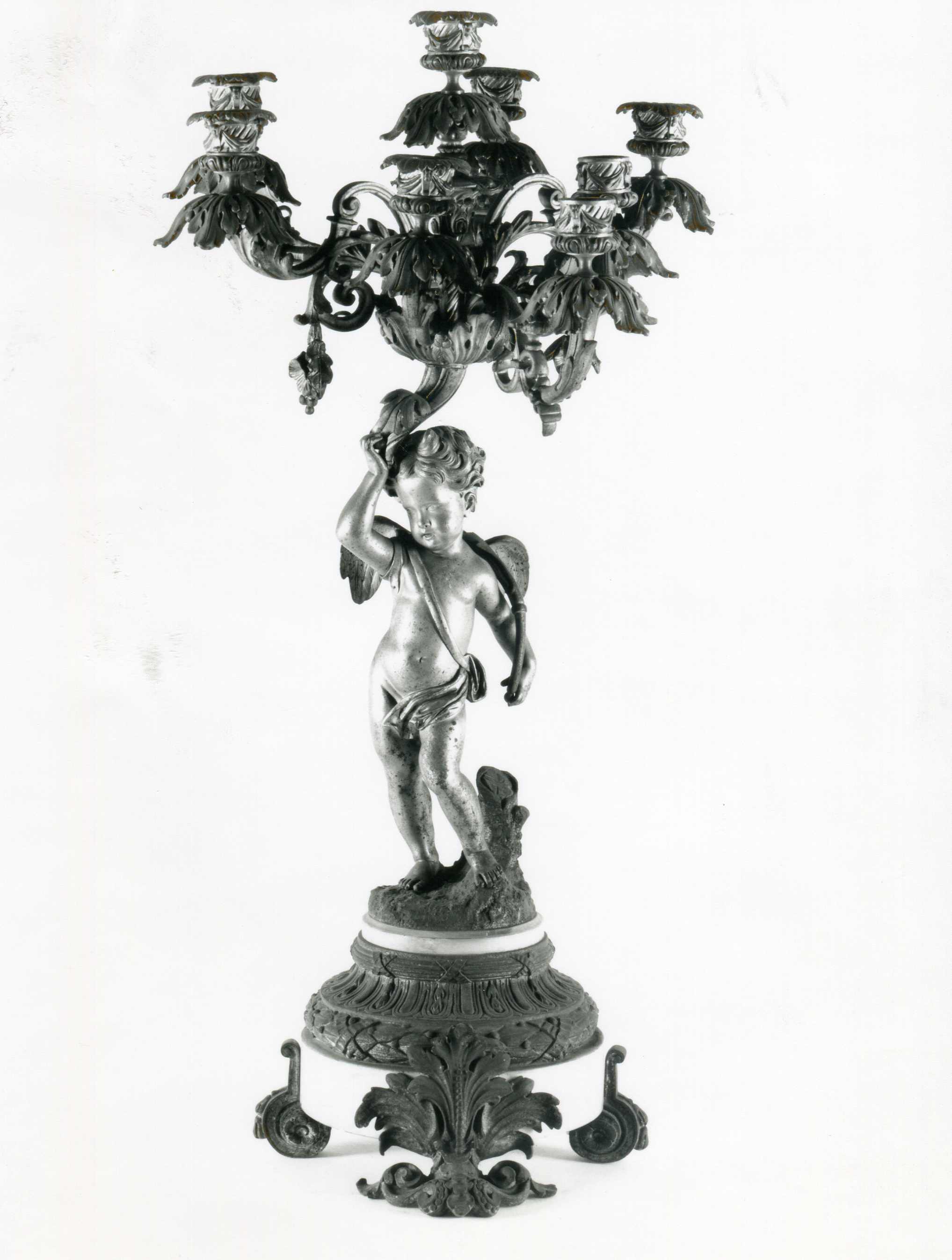candelabro, coppia - manifattura italiana (prima metà sec. XIX)