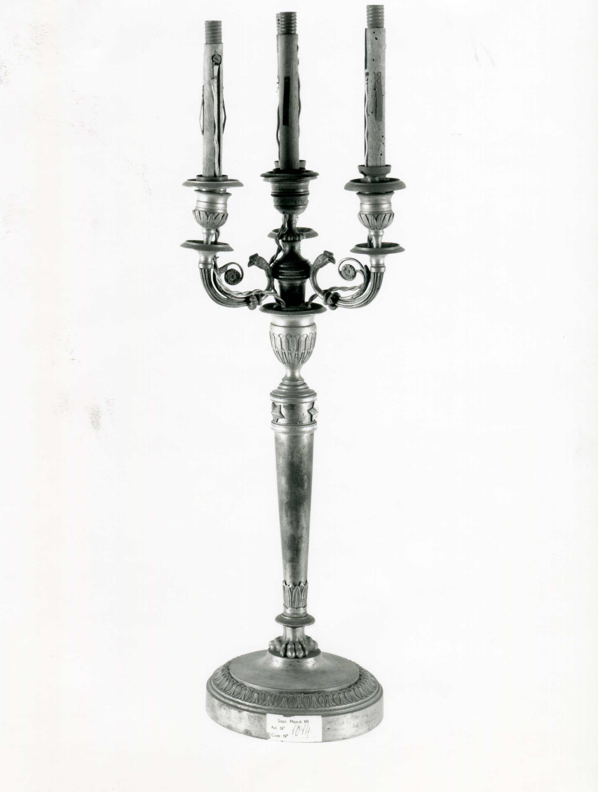 candelabro, coppia - manifattura italiana (sec. XIX)