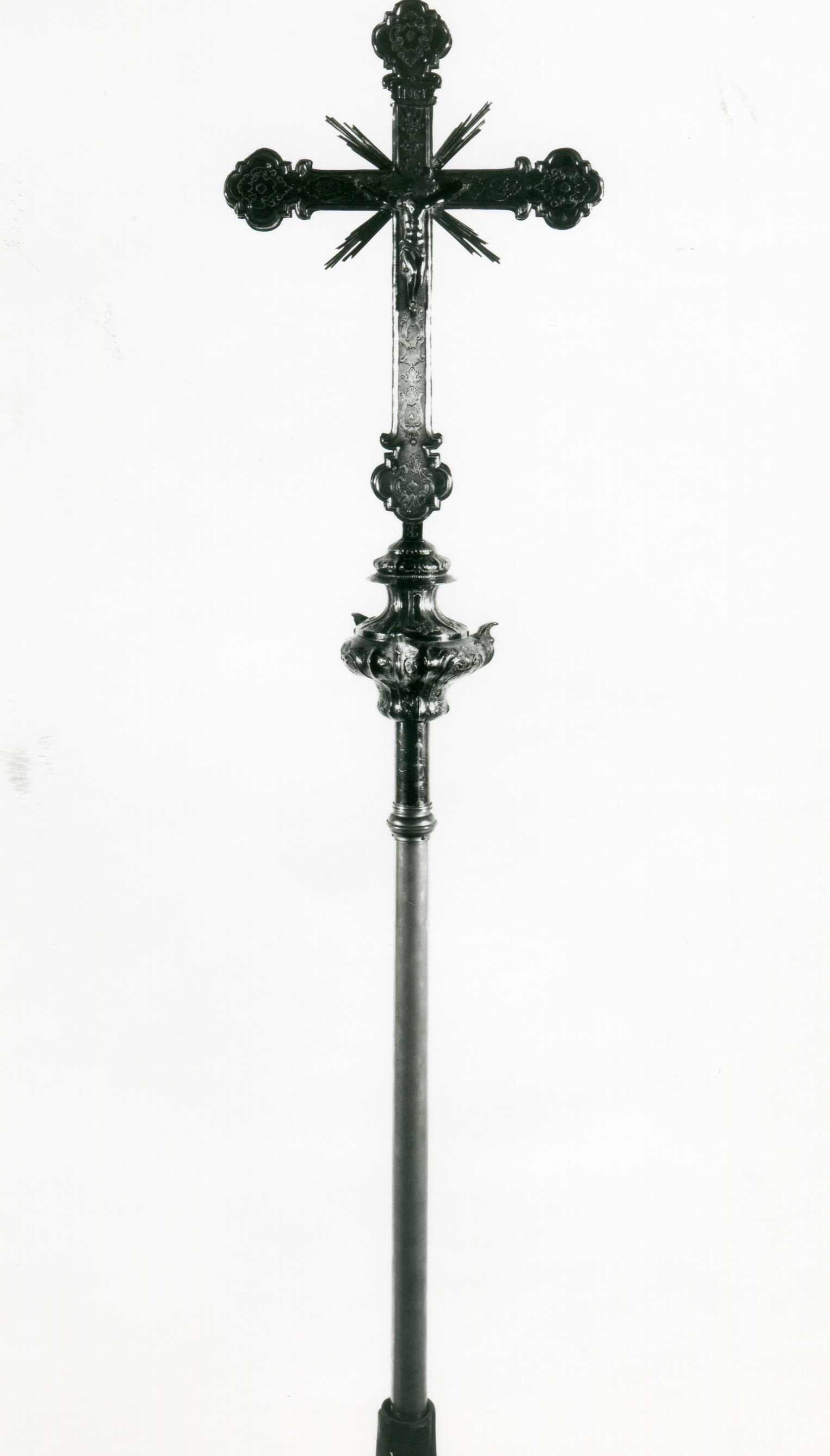 croce processionale, opera isolata - manifattura italiana (sec. XVIII)