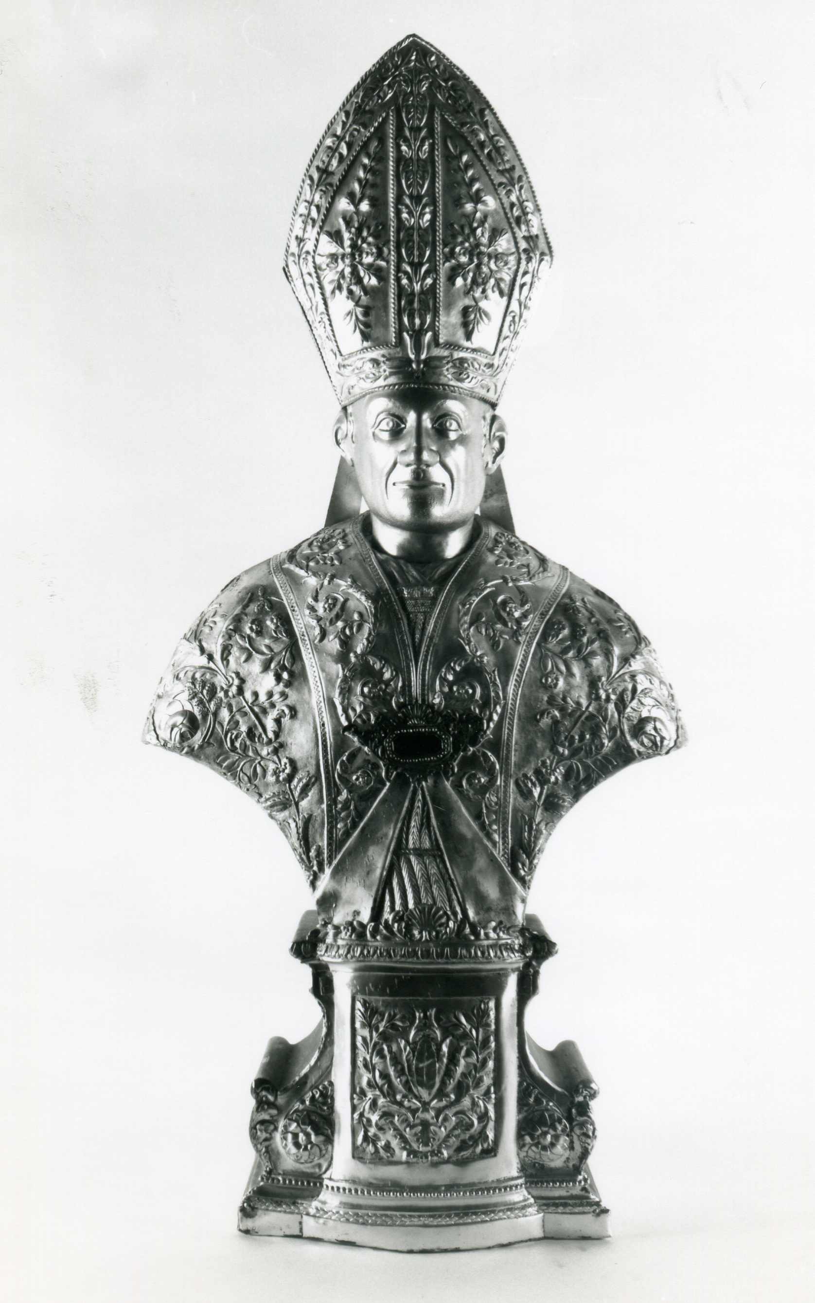 San Carlo Borromeo (reliquiario a busto, elemento d'insieme) - manifattura italiana (prima metà sec. XIX)