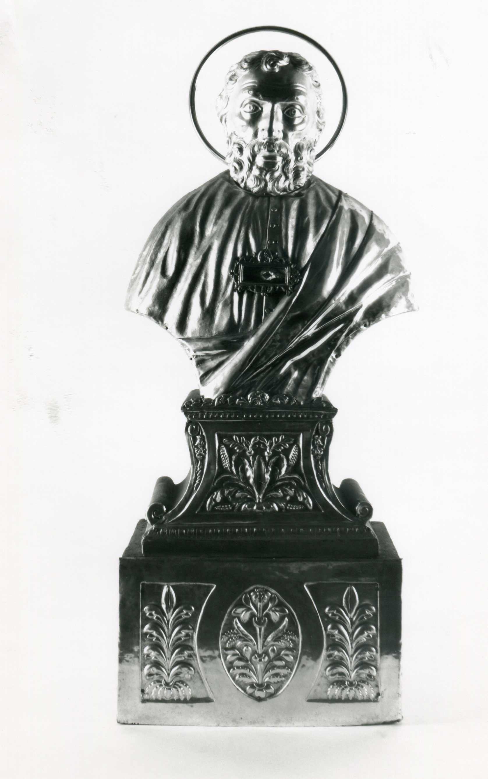 reliquiario a busto, elemento d'insieme - manifattura lombarda (seconda metà sec. XIX)