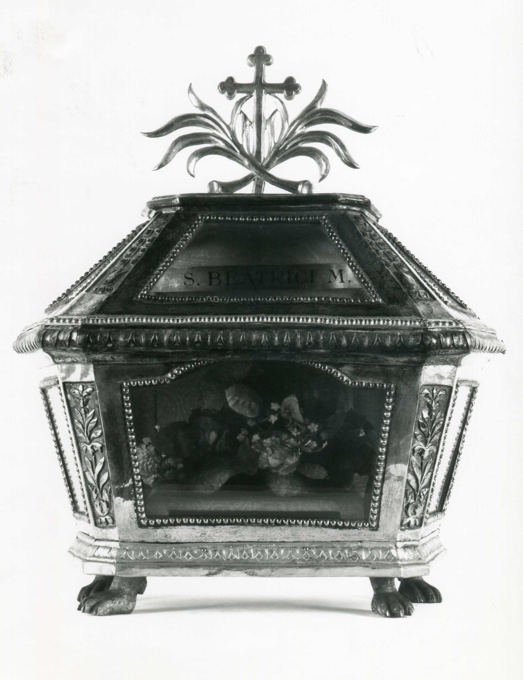 reliquiario a teca - a urna, serie - manifattura lombarda (prima metà sec. XIX)