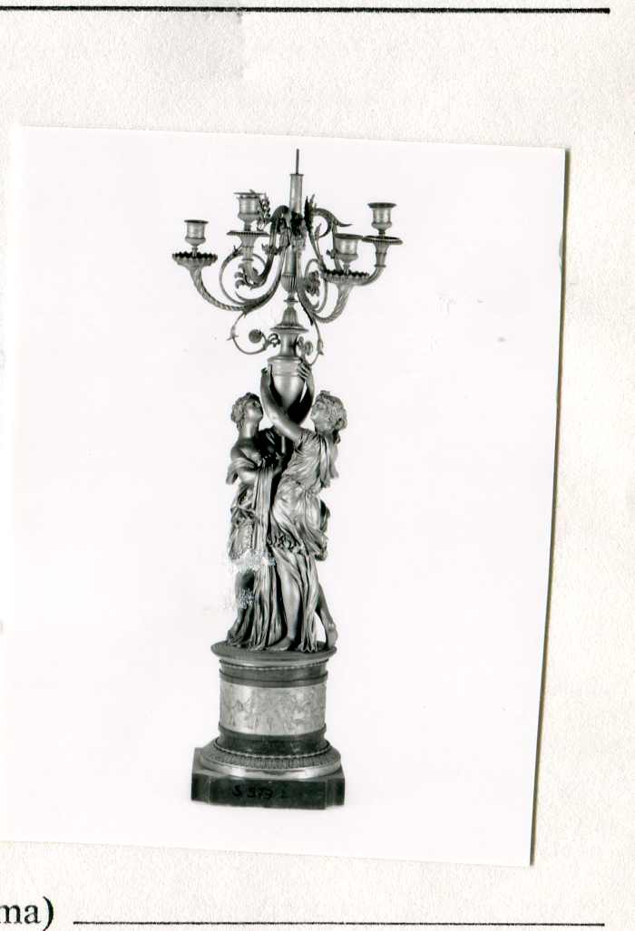 candelabro, coppia - manifattura italiana (inizio sec. XIX)