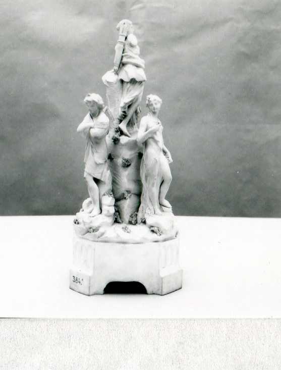 figure mitologiche (Diana) (gruppo scultoreo, opera isolata) - manifattura italiana (fine sec. XVIII)