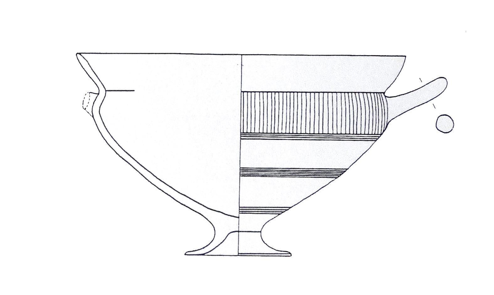 kylix, Rasmussen 3b - ambito etrusco meridionale (sec. VII-VI a.C)
