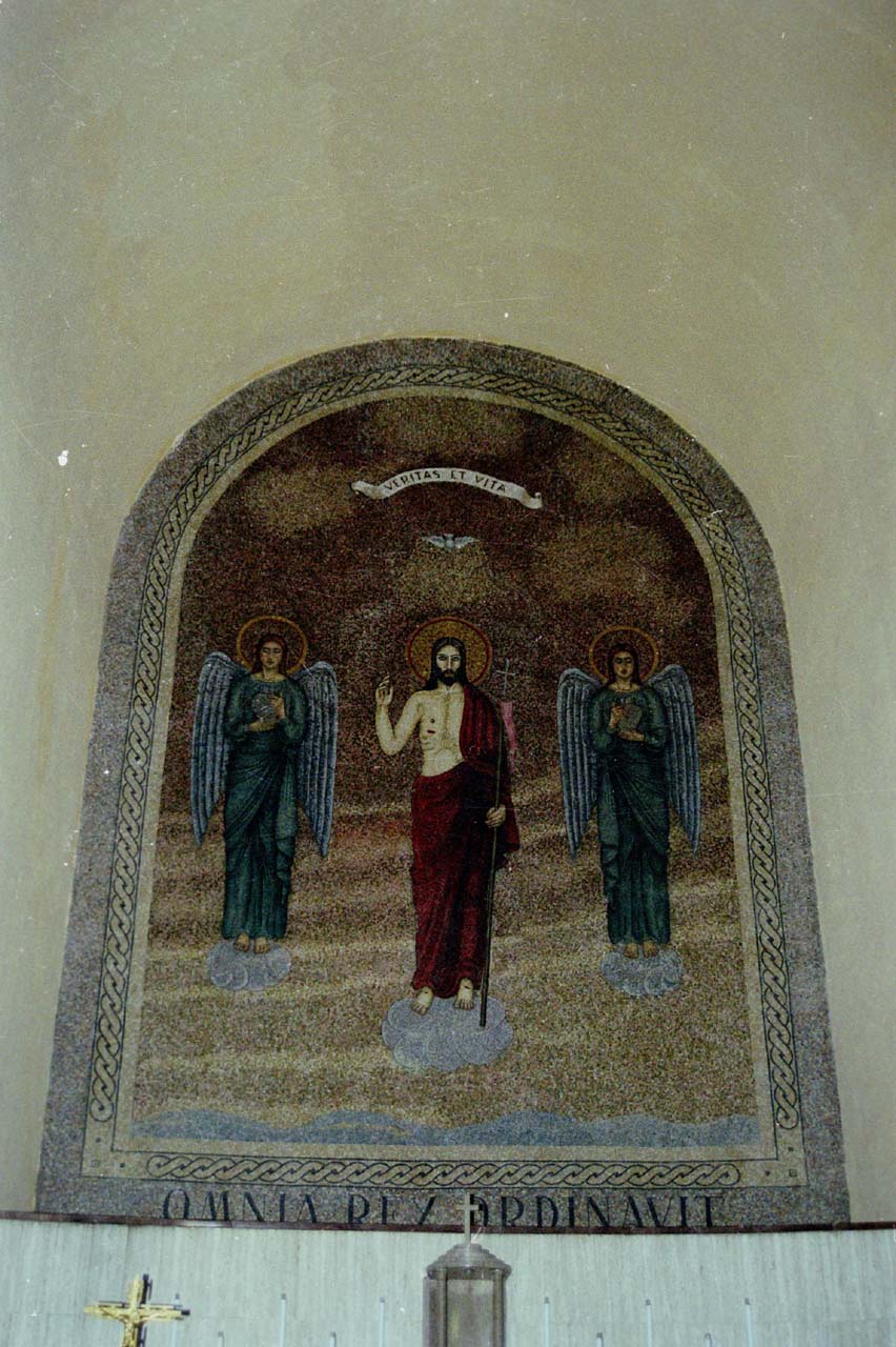 Cristo risorto tra due angeli (decorazione musiva)