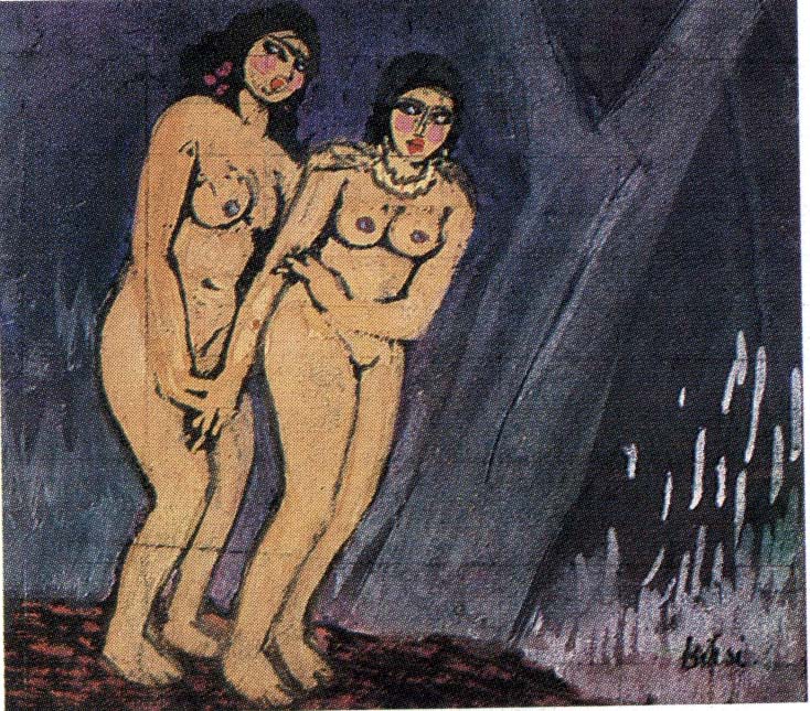 Fanciulle nude nel bosco, dipinto