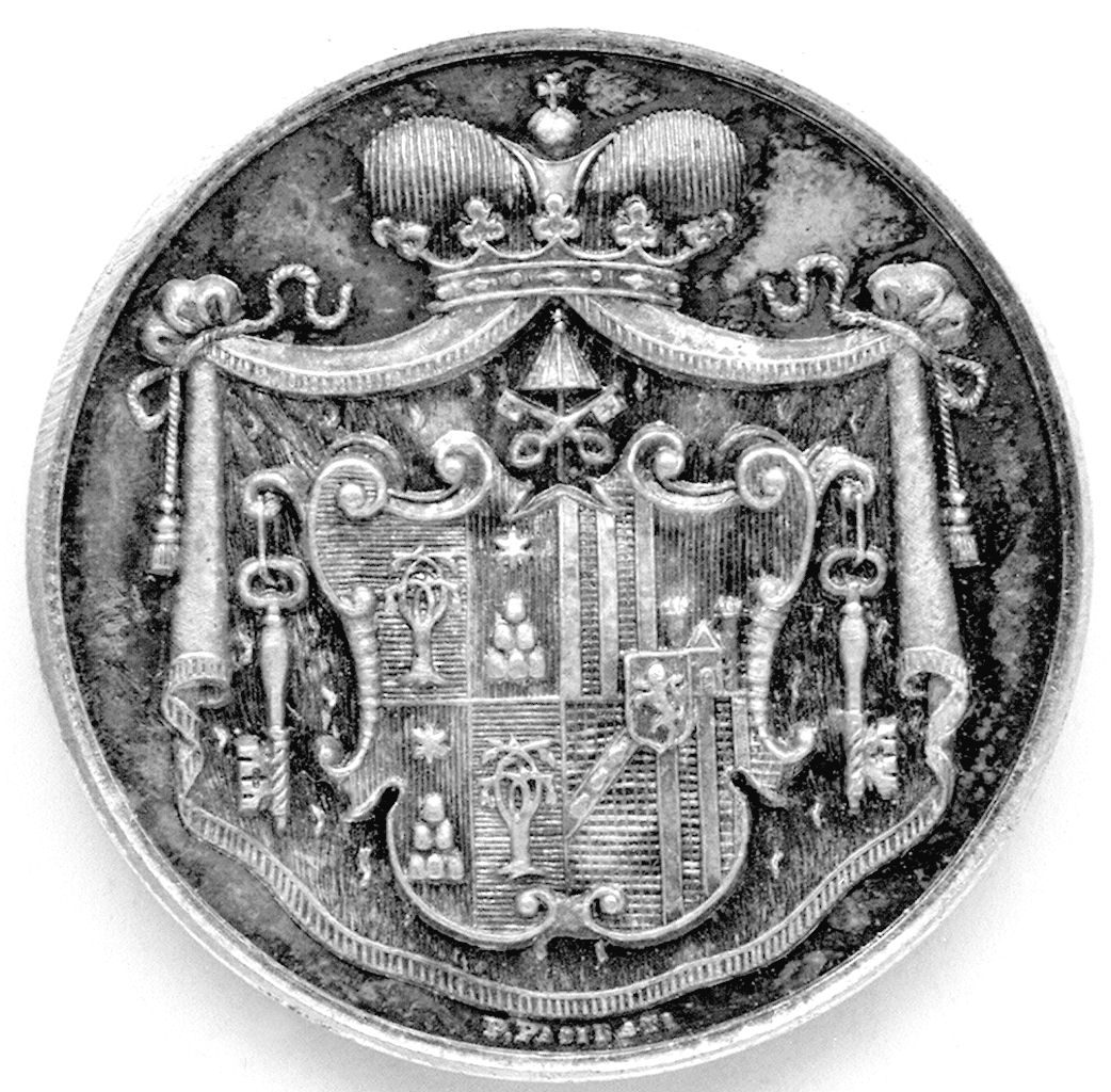stemma gentilizio della famiglia Chigi della Rovere (medaglia commemorativa) di Pasinati Paolo (sec. XX)