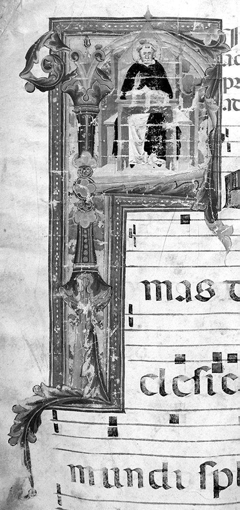 San Tommaso d'Aquino (miniatura) - ambito fiorentino (sec. XIV)
