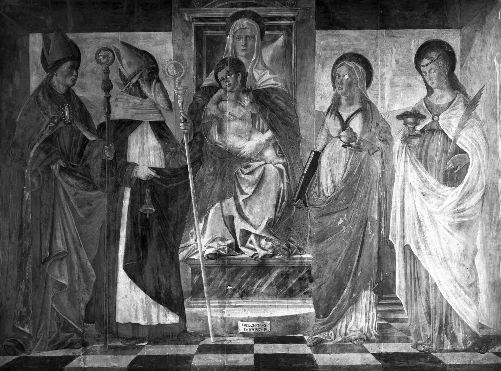 Duomo. Dipinto di Girolamo da Treviso, già nella casa del Vescovo a Montebelluna ora in Duomo (negativo) di Gabinetto fotografico (XX)