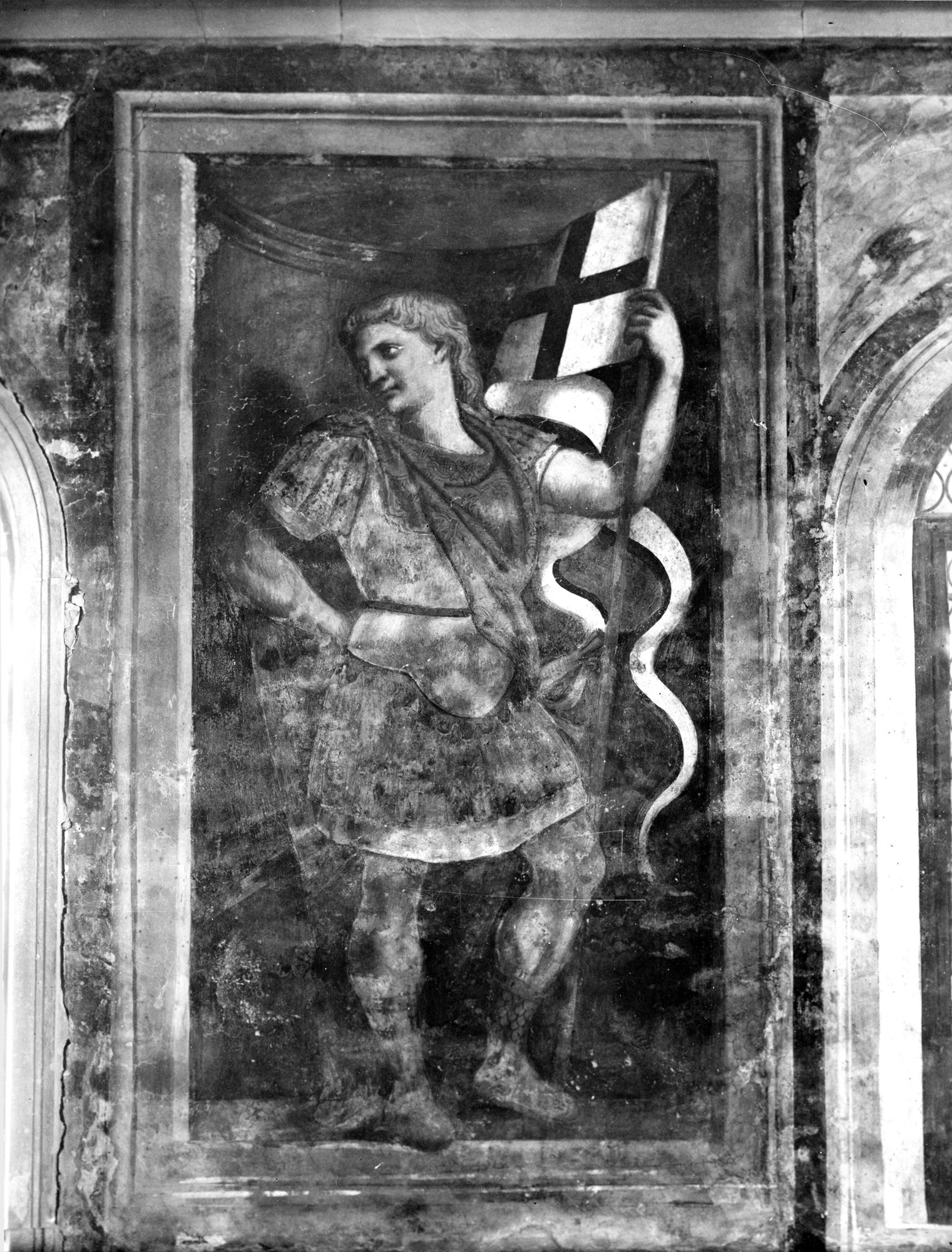 Duomo. San Liberale. Affresco (negativo) di Gabinetto fotografico (XX)