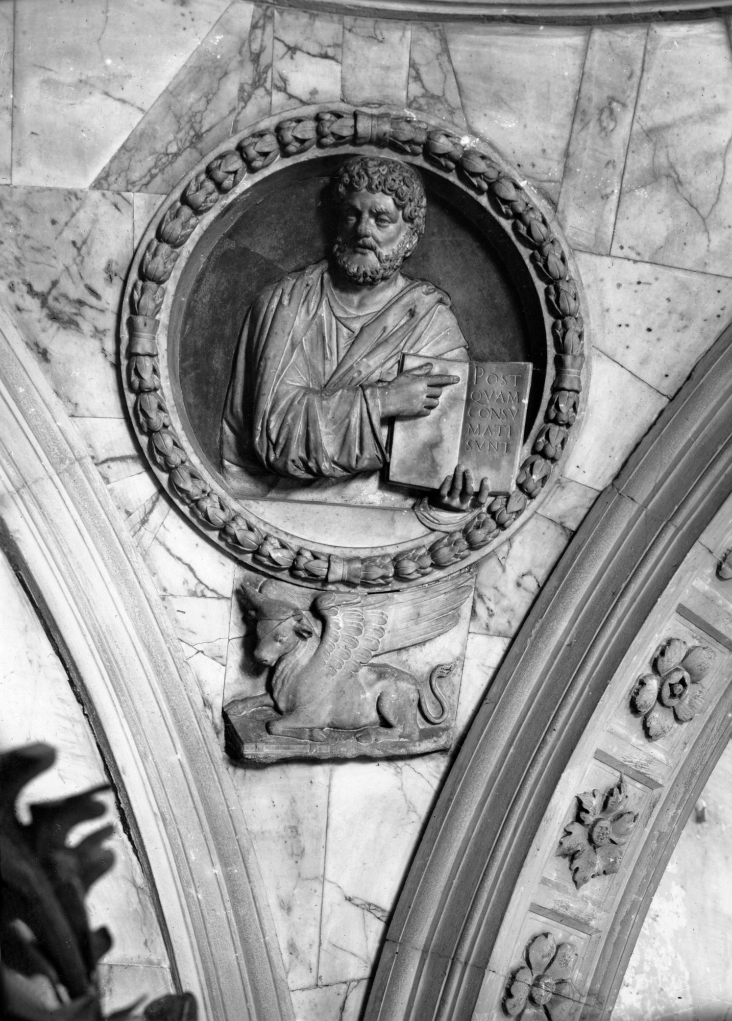 Duomo. Cripta. Cappella del SS. San Luca e San Marco nei pinnaccoli della cupola (negativo) di Gabinetto fotografico (XX)