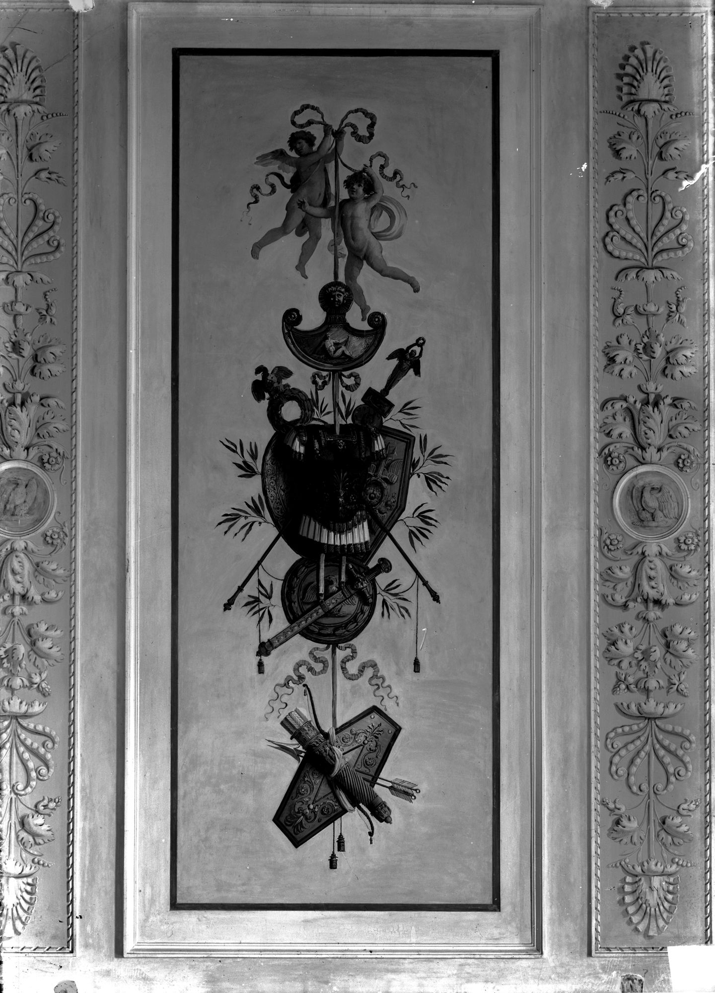 Villa Nazionale di Stra. Decorazioni di una stanza del piano nobile (negativo) di Gabinetto fotografico (XX)