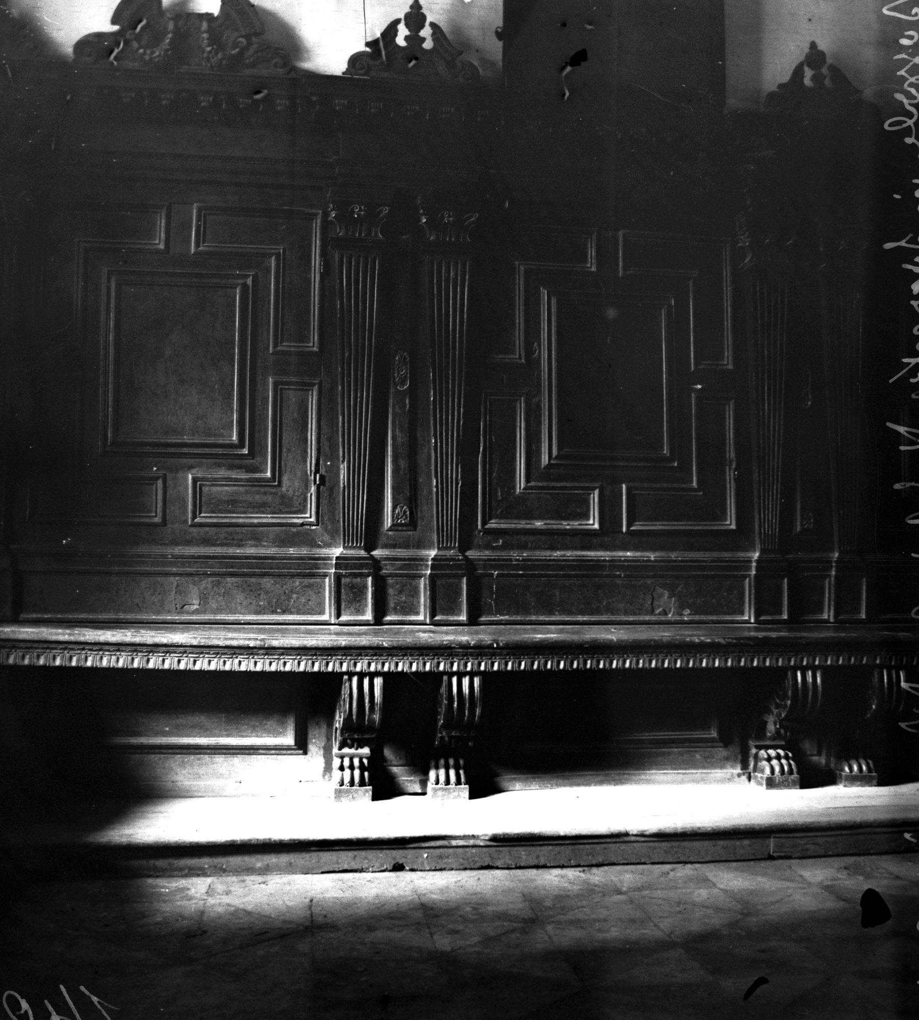 Chiesa di San Nicolò, Dossali in sagrestia (negativo) di Gabinetto fotografico (XX)
