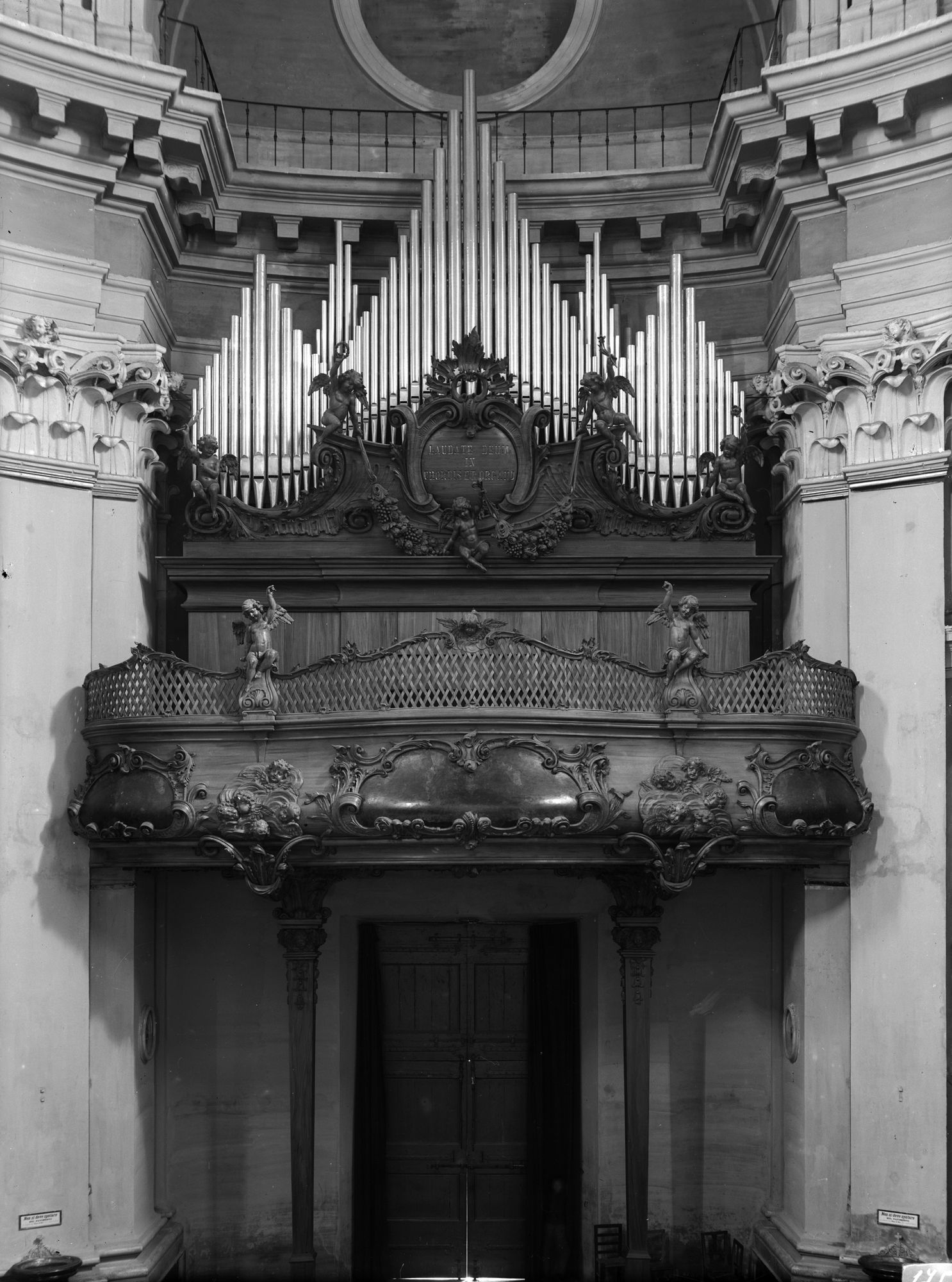 Chiesa Santa Tecla. Nuova cantoria dell'organo. ( Architetto M. Ongaro.) (negativo) di Gabinetto fotografico (XX)