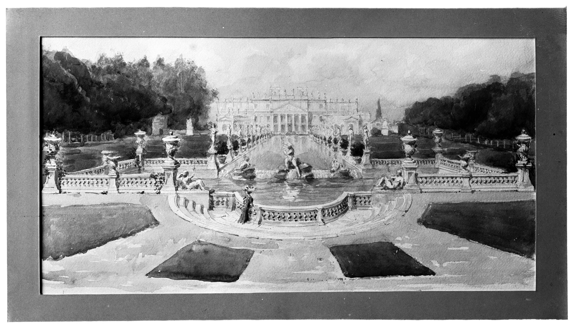 Villa Nazionale di Stra. Progetto dell' ing. Ongaro per la decorazione del Parco (negativo) di Gabinetto fotografico (XX)