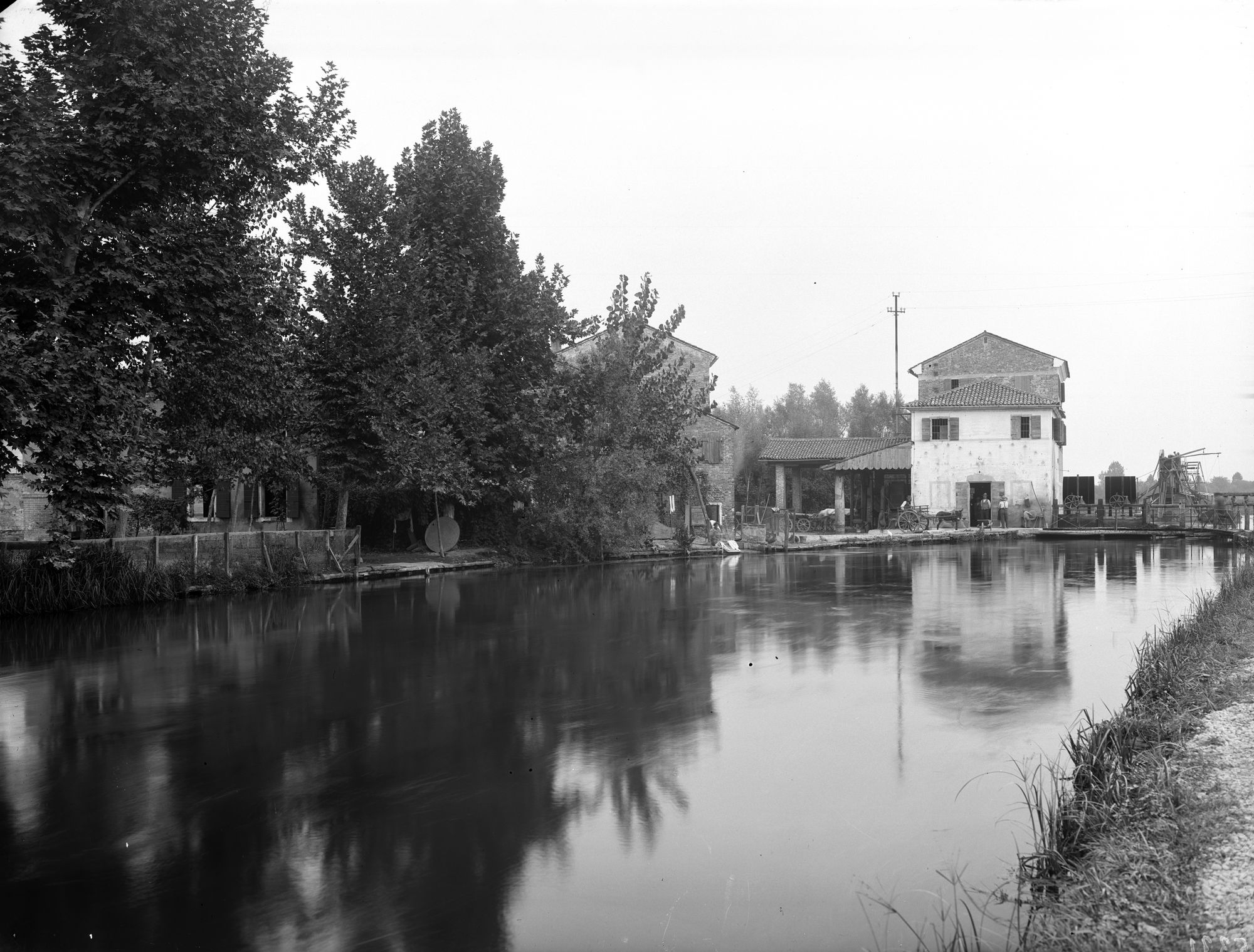 Quinto di Treviso. Vedute paesistiche del Sile attraverso Quinto (negativo) di Gabinetto fotografico (XX)