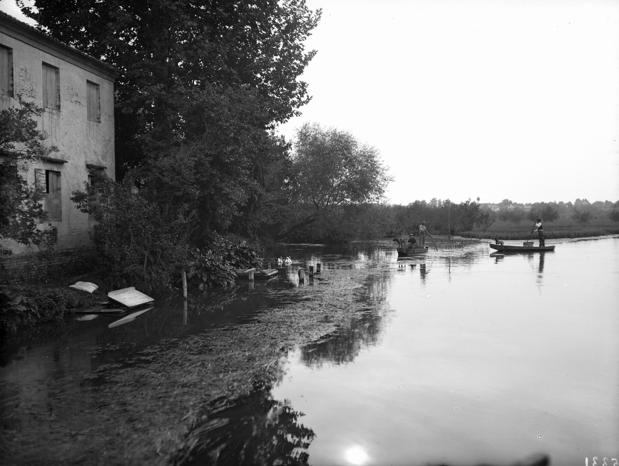 Quinto di Treviso. Vedute paesistiche del Sile attraverso Quinto (negativo) di Gabinetto fotografico (XX)