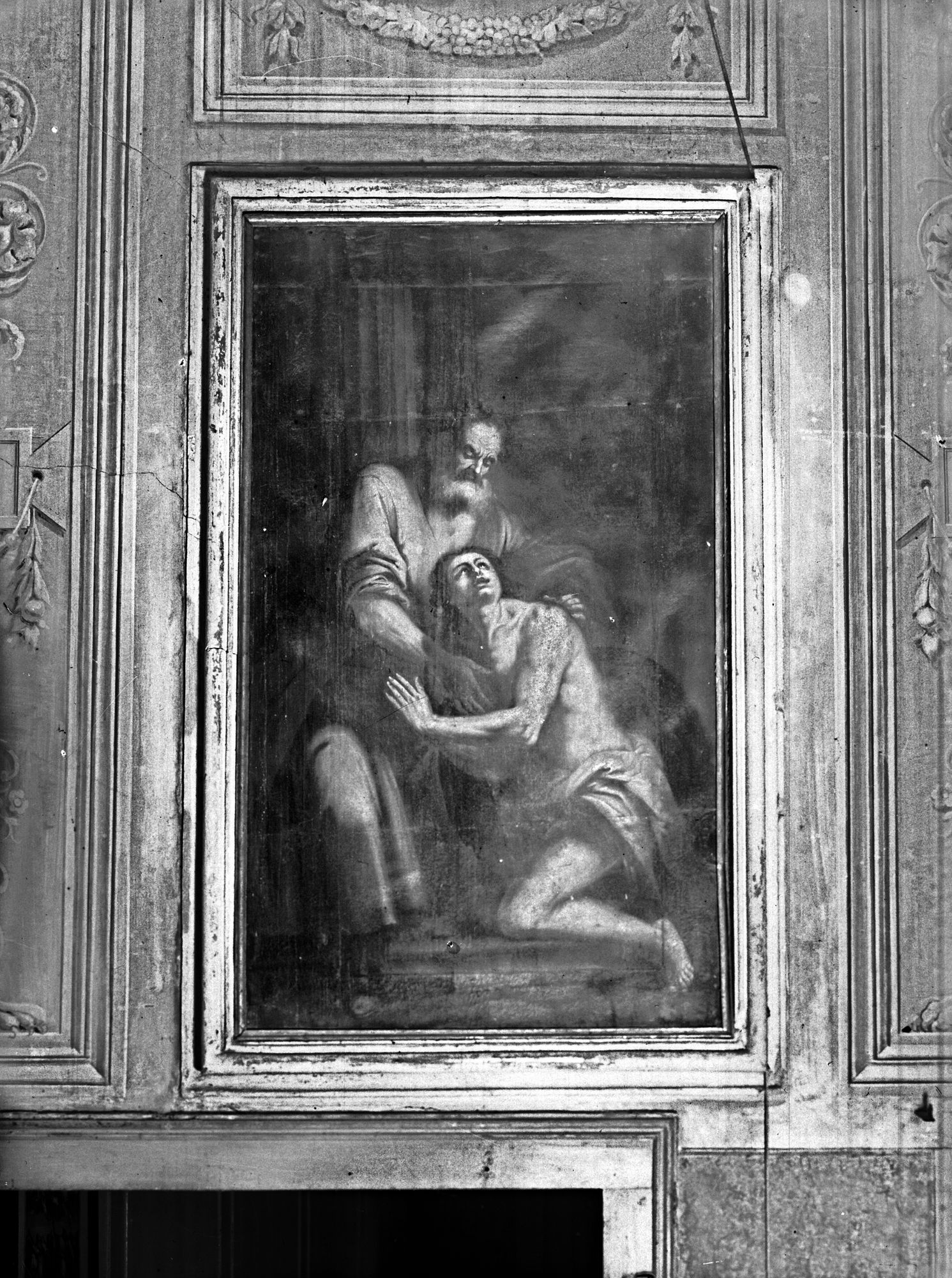 Chiesa San Gregorio. Il figliuol prodigo. Dipinto di Pinadovenata ? del sec. XVII (negativo) di Gabinetto fotografico (XX)