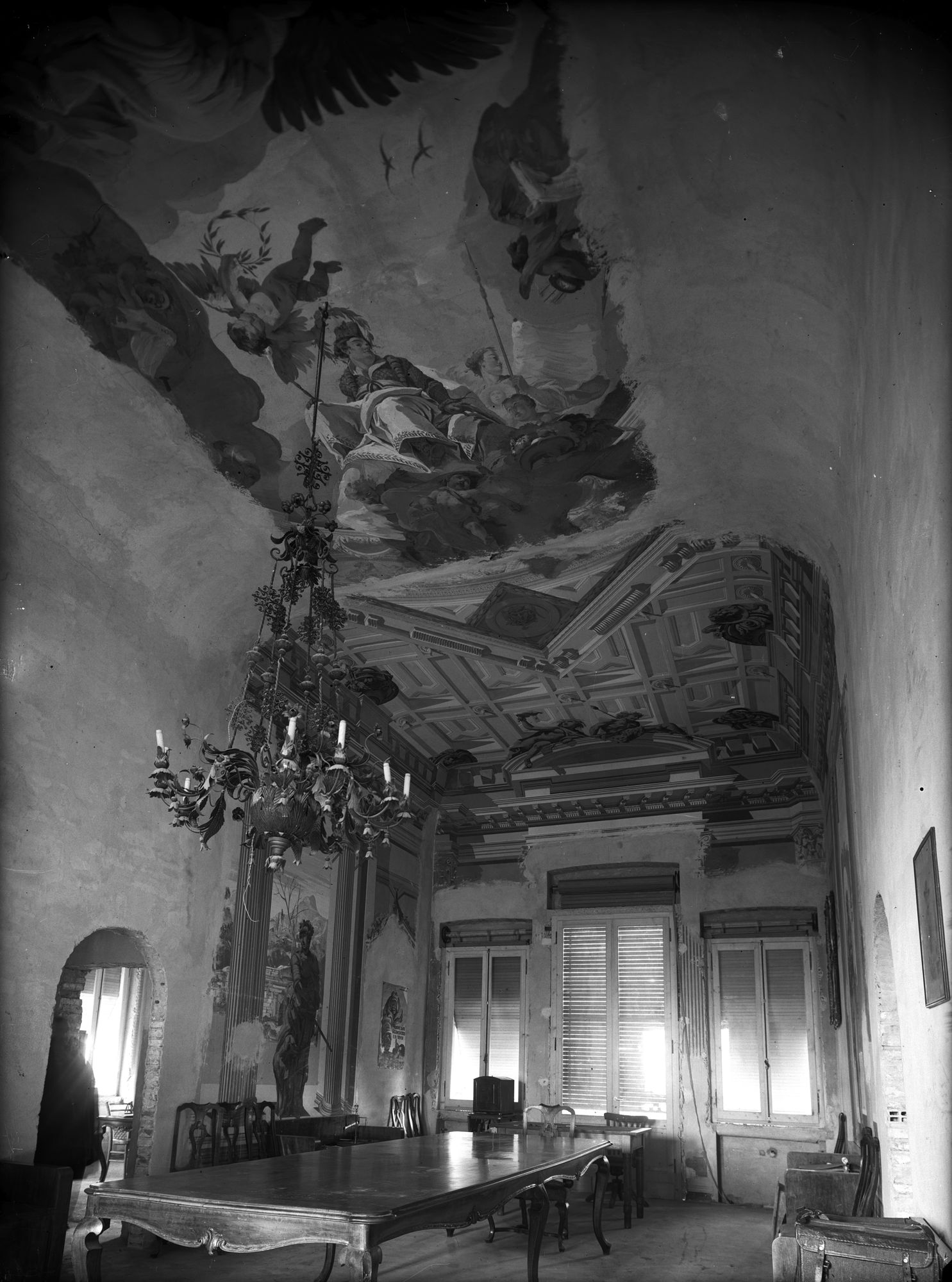 Villa Zanini. Il salone decorato dal Bisson (negativo) di Gabinetto fotografico (XX)